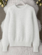 Pull col rond femme doux et léger coupe décontractée