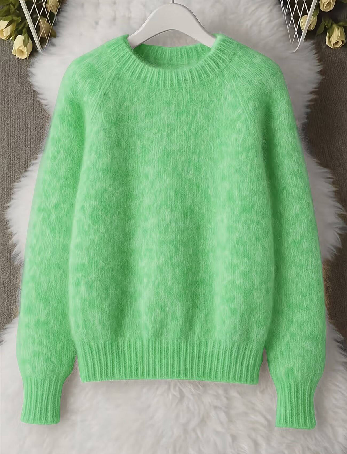 Pull col rond femme doux et léger coupe décontractée