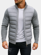 Adrien | Veste Matelassée Homme à Manches en Maille et Col Montant - vue 6
