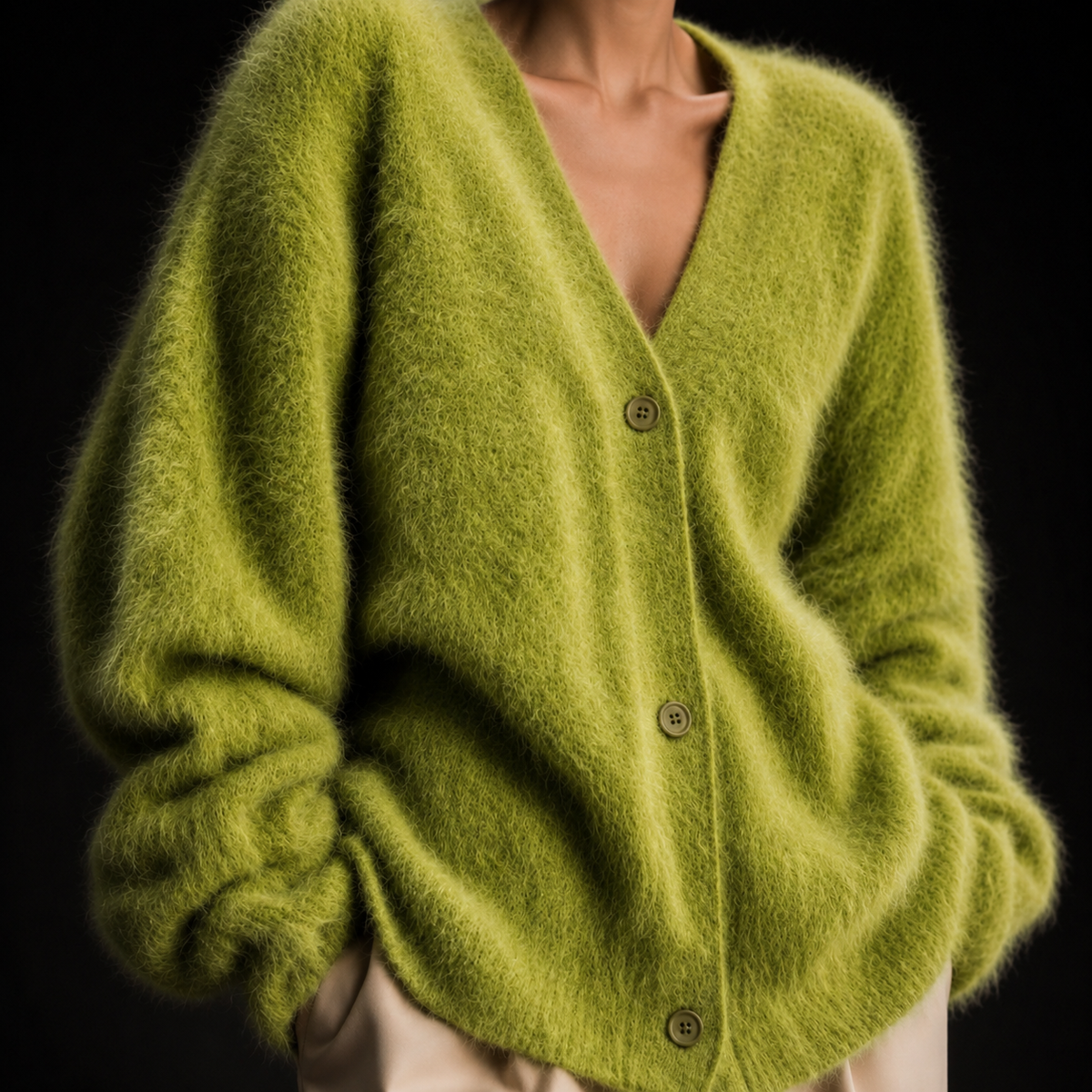 Ines Paris | Cardigan femme effet cachemire à boutons