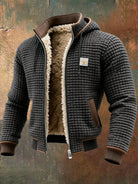 Alban | Veste Thermique Homme Maille Gaufrée à Capuche Doublée Sherpa - vue 7