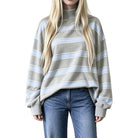 Alice | Sweat Femme Rayé Oversize à Col Montant - vue 3