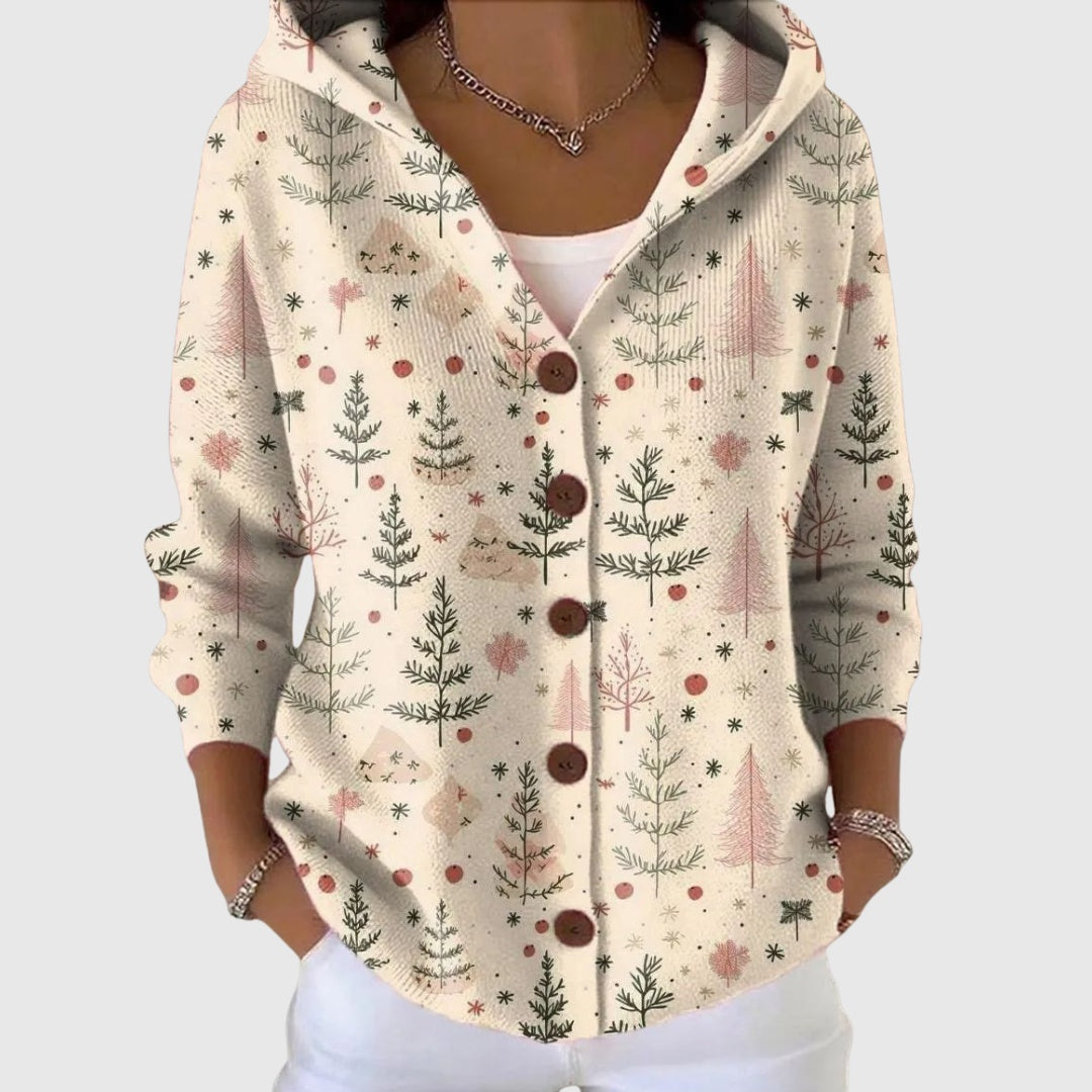 Ines Paris | Cardigan Rayé Femme en Maille Boutonné Grande Taille