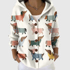 Ines Paris | Cardigan Rayé Femme en Maille Boutonné Grande Taille