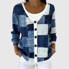 Ines Paris | Cardigan Rayé Femme en Maille Boutonné Grande Taille