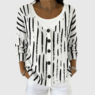 Ines Paris | Cardigan Rayé Femme en Maille Boutonné Grande Taille