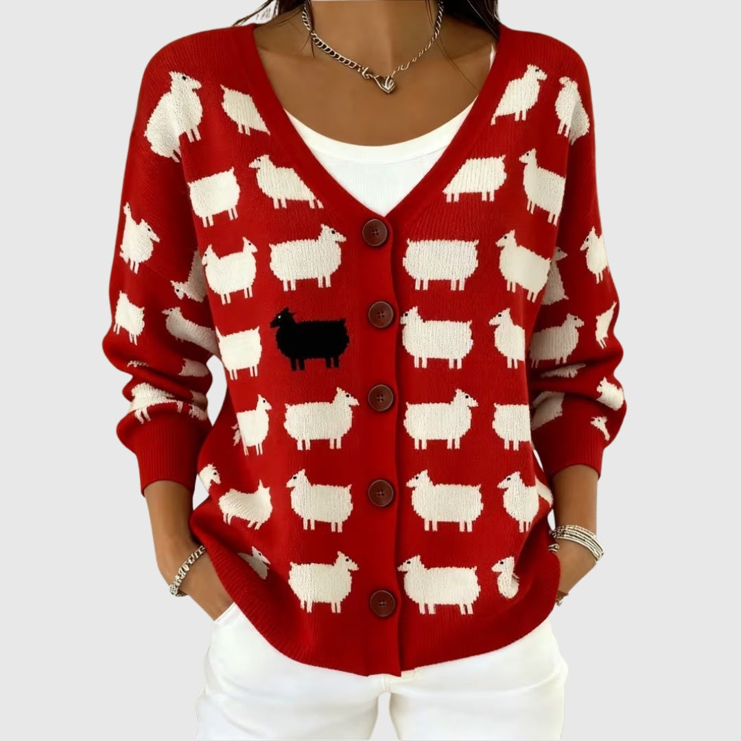 Ines Paris | Cardigan Rayé Femme en Maille Boutonné Grande Taille