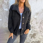 Ines Paris | Veste Sherpa Femme Courte Boutonnée Col Tailleur