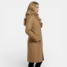 Amandine | Manteau Long Femme Toucher Laine à Col Montant et Coupe Cintrée - vue 2