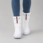 Amélie | Bottes de Neige Femme Matelassées à Zip et Cordon, Blanches - vue 4