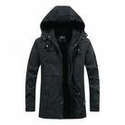 Anatole | Parka Homme à Capuche Doublure Chaude Zippée - Noir