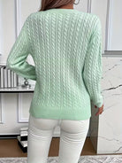 Annabelle | Pull Femme Torsadé Col Rond en Maille Chaude - vue 4
