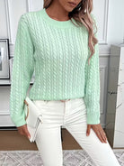 Annabelle | Pull Femme Torsadé Col Rond en Maille Chaude - vue 5