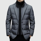 Armand | Doudoune Homme Style Blazer Matelassée à Col Tailleur - Gris