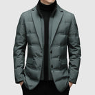 Armand | Doudoune Homme Style Blazer Matelassée à Col Tailleur - Vert