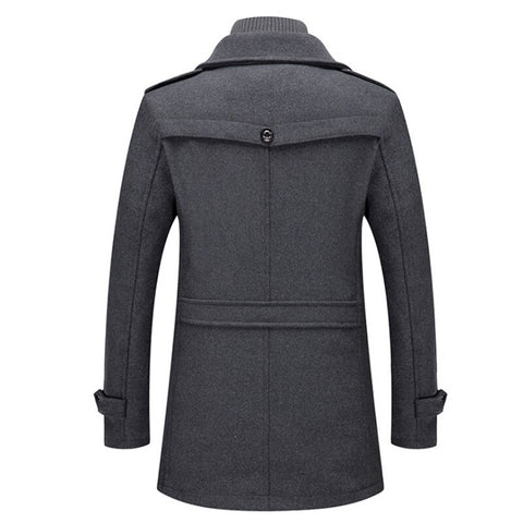 Arnaud | Manteau Homme Toucher Laine Effet 2 en 1 avec Plastron Zippé - vue 6
