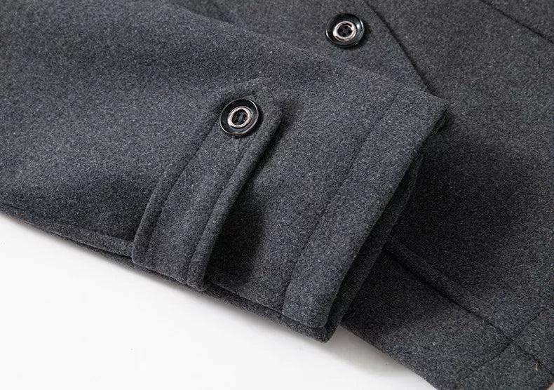 Arnaud | Manteau Homme Toucher Laine Effet 2 en 1 avec Plastron Zippé - vue 8