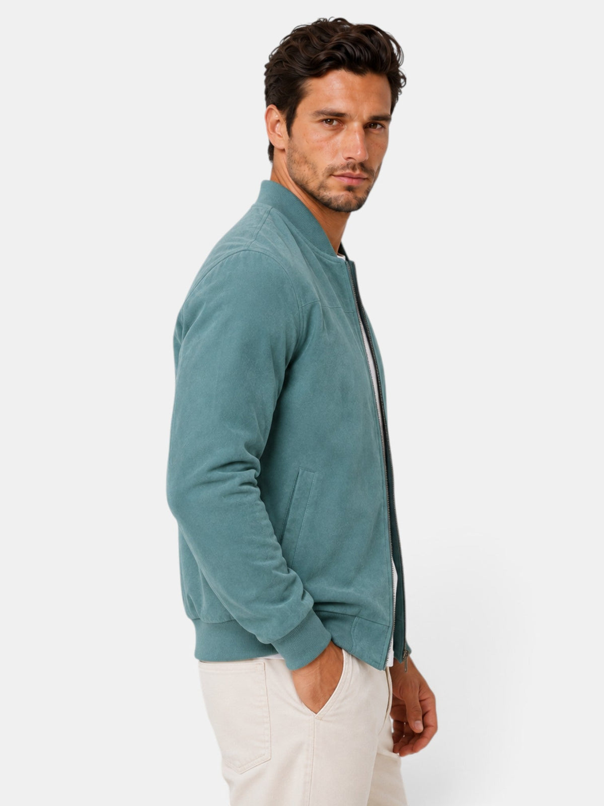Arsène | Blouson Bomber Homme Aspect Daim - vue 5