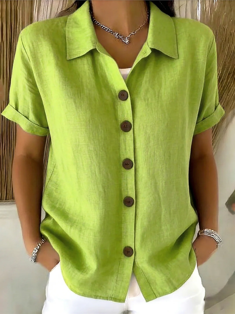 Ines Paris | Chemise femme manches courtes col boutonné