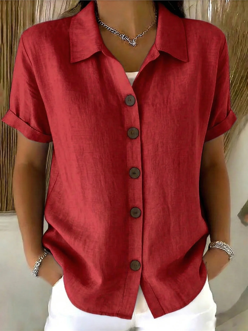 Ines Paris | Chemise femme manches courtes col boutonné