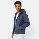 Barthélemy | Veste Homme à Capuche Doublure Polaire en Toile Délavée - vue 5
