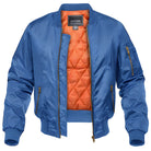 Basile | Blouson Aviateur Homme Doublé Matelassé à Zip - Bleu roi