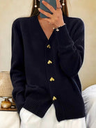 Ines Paris | Cardigan col V femme grosse maille – Style preppy vintage