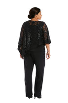Ines Paris | Ensemble cape à paillettes et pantalon femme cérémonie, grande taille