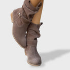 Ines Paris | Bottines mi-mollet femme à sangles et zip