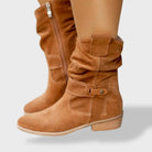 Ines Paris | Bottines mi-mollet femme à sangles et zip