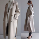 Capucine | Manteau Long Femme Toucher Laine Croisé à Ceinture et Doublure Douce - vue 7