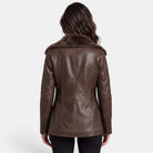 Cassandre | Veste Femme Effet Cuir Doublée Sherpa à Col Revers - vue 3
