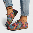 Ines Paris | Baskets Femme Plateforme Légère Motif Patchwork