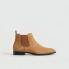 Célestin | Bottines Chelsea Homme Aspect Daim à Élastiques et Petit Talon - Marron