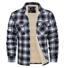 Charles | Surchemise Homme à Carreaux Doublée Sherpa - Noir et blanc