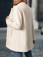 Clotilde | Veste Longue Femme à Col Montant et Gros Boutons - vue 10