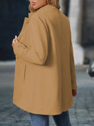 Clotilde | Veste Longue Femme à Col Montant et Gros Boutons - vue 4