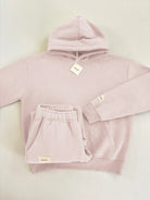 Corinne | Ensemble Sweat à Capuche et Pantalon de Jogging Femme en Molleton Doux - Rose poudré