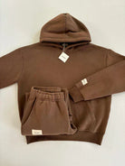 Corinne | Ensemble Sweat à Capuche et Pantalon de Jogging Femme en Molleton Doux - Marron