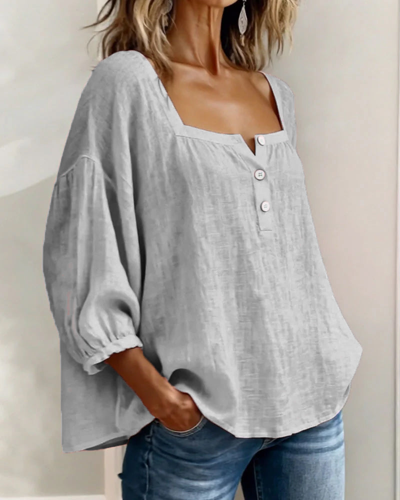Ines Paris | Blouse femme effet lin légère pour l'été
