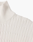 Damien | Pull Homme Demi-Zip en Maille Torsadée à Col Montant - vue 7
