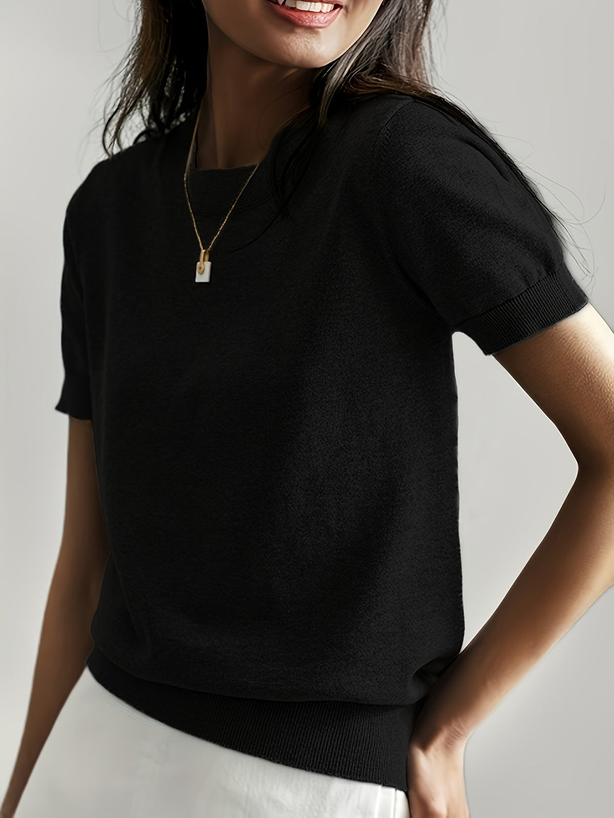 Ines Paris | Pull femme fin manches courtes pour l'été