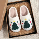 Dominique | Chaussons Femme Moelleux Motif de Noël Semelle Antidérapante - vue 5