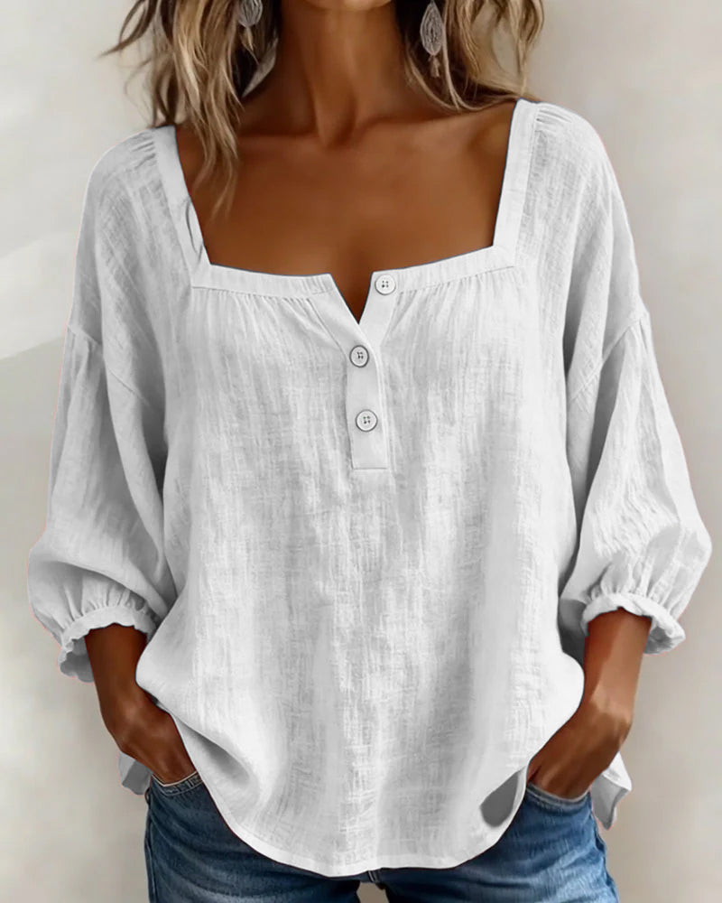 Ines Paris | Blouse femme effet lin légère pour l'été