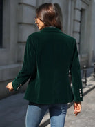 Ines Paris | Blazer velours femme cintré à boutons dorés
