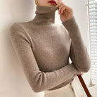 Edwige | Pull Col Roulé Femme Ajusté Toucher Cachemire - Camel