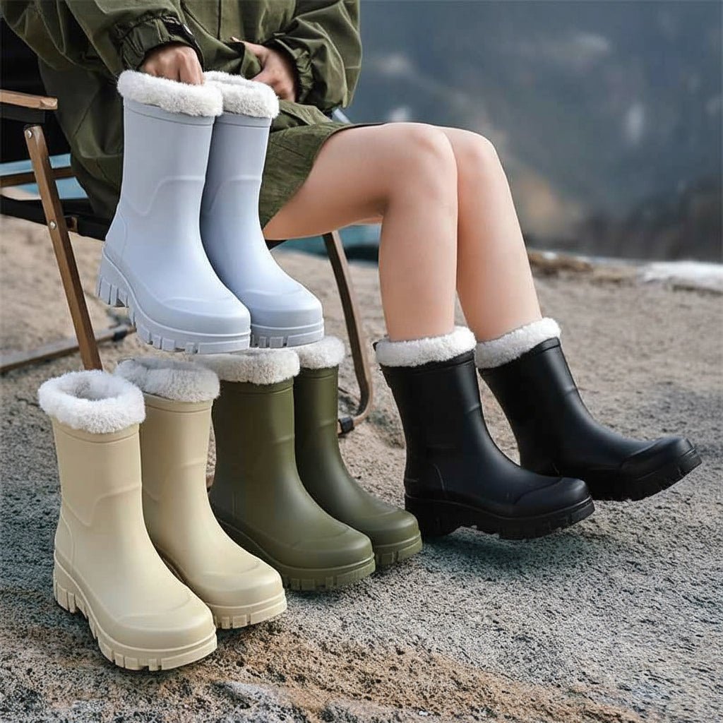 Emma | Bottes de Pluie Fourrées Femme, Tige Mi-Haute ou Haute - vue 2