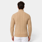 Félix | Pull Homme Maille Torsadée à Col Camionneur Zippé - vue 3