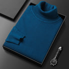 Fernand | Pull Homme Col Roulé en Maille Fine à Manches Longues - Bleu pétrole