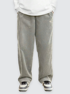 Firmin | Pantalon Homme en Velours Côtelé Jambe Droite Taille Élastique - Gris